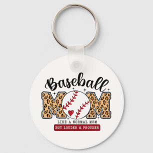 Mama Leopard Laut & Stolz Baseball Mama Mütter Schlüsselanhänger