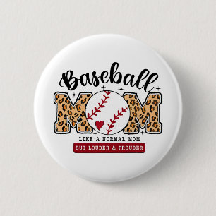 Mama Leopard Loud & Proud Baseball Mama Mama M Button
