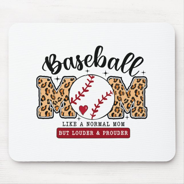Mama Leopard Loud &amp; Proud Baseball Mama Mama M Mousepad (Vorne)