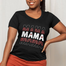 MAMA Leopard Print Heart Shirt - Niedlicher Mutter