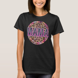 Mama Leopard Print Mama Jungs Mädchen Cool Mütter T-Shirt