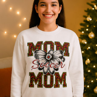 Mama Leopard Print T - Shirt mit Bow & Floral