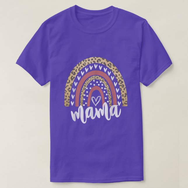 Mama Leopard Rainbow  T-Shirt (Design vorne)