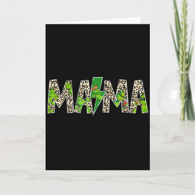 Mama Leopard Retro Mama Tagesmutter Oma Muttertag  Karte (Vorderseite)