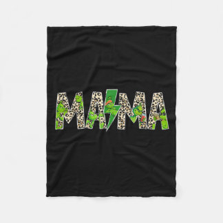 Mama Leopard Retro Mom Kindermädchen Oma Muttertag Fleecedecke