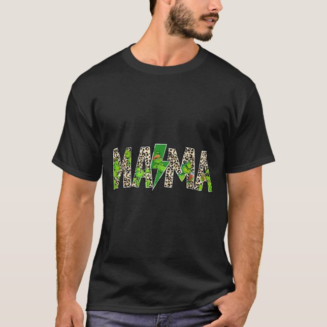 Mama Leopard Retro Mom Nanny Grandma Mother's Day  T-Shirt (Vorderseite)
