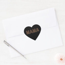 "Mama"-Leoparden-Design Trendiges Geburtstagsgesch Herz-Aufkleber