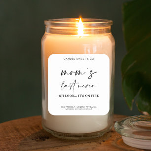 Mama letzte Nerve Candle Label Aufkleber