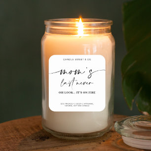 Mama letzte Nerve Candle Label Aufkleber