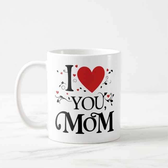 Mama Liebe Geschenk Kaffeetasse (Links)