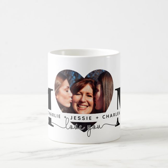 Mama Liebe | Heart Foto Muttertag Kaffeetasse (Mittel)