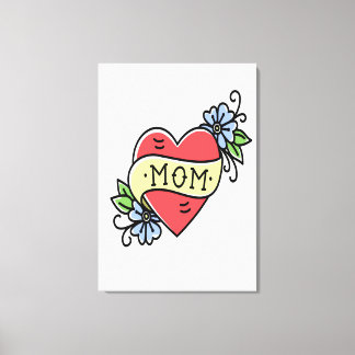 Mama Liebe Herz Leinwanddruck