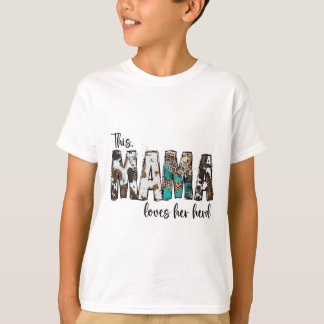 Mama Liebe ihre Herdenleopard-Kuh für Frauenmoth T-Shirt