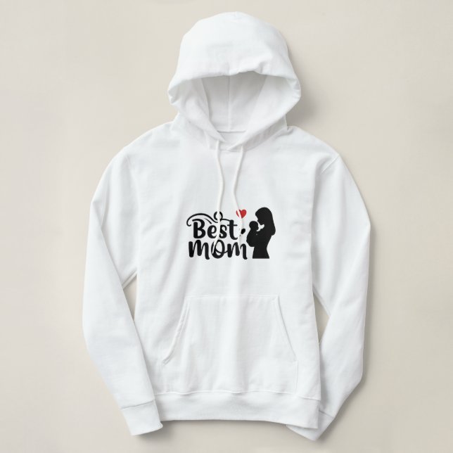 Mama Liebe Typografie Moderne und schöne Kunst Hoodie (Design vorne)