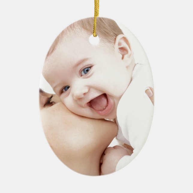 Mama-Liebebaby Keramik Ornament (Vorne)