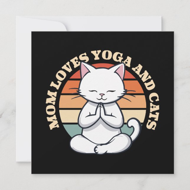 Mama Lieben Katzen und Yoga (Vorderseite)