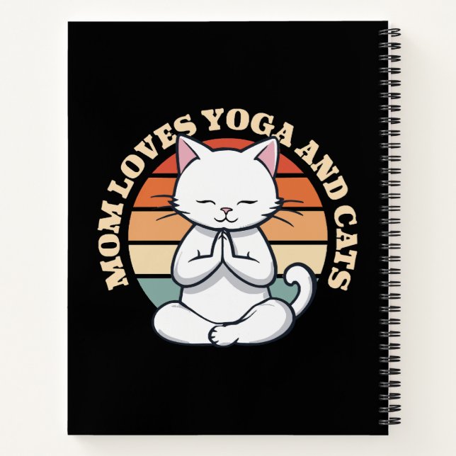 Mama Lieben Katzen und Yoga Notizbuch (Rückseite)