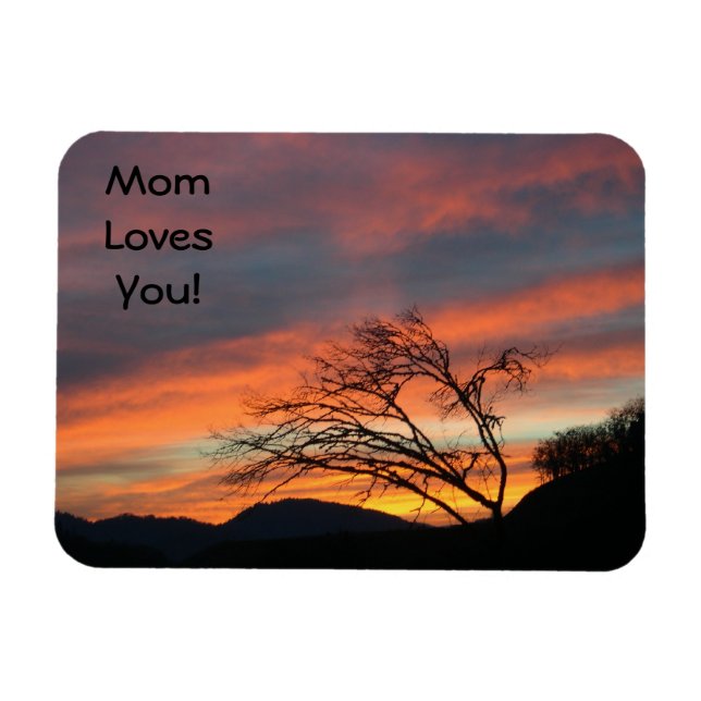 Mama-Lieben Sie! Magneten orange Magnet (Horizontal)