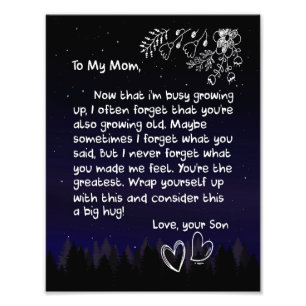 Mama Liebhaber   Zu meiner Mama Liebe Sie sehr Fotodruck