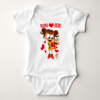 Mama liebt Baby - Körper - Weiß Strampler