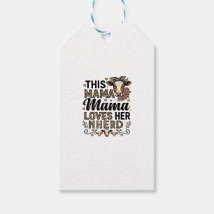 Mama liebt ihre Herde Vintage-Kuh-Mom-Shirt-Design Geschenkanhänger