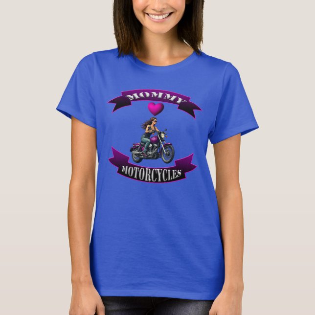 Mama liebt Motorräder T-Shirt (Vorderseite)