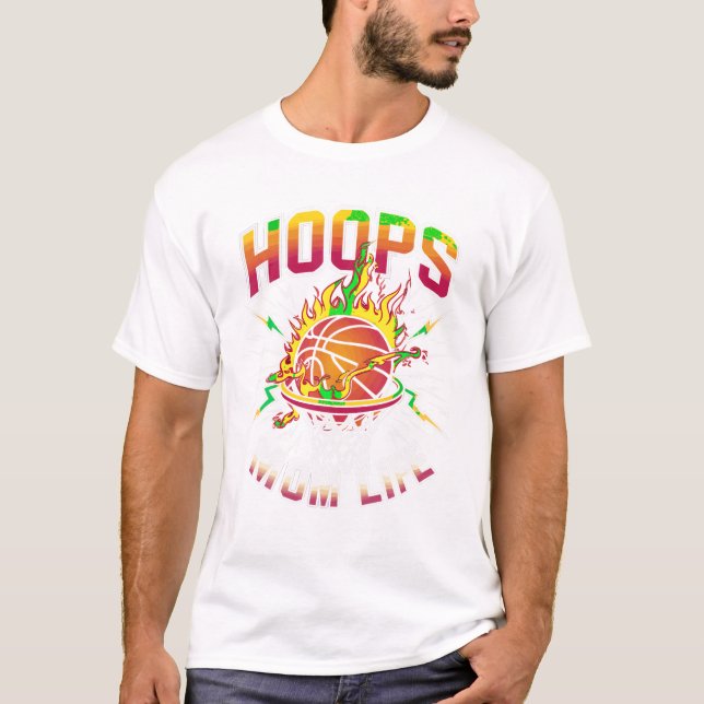 Mama Life Basketball Player T-Shirt (Vorderseite)