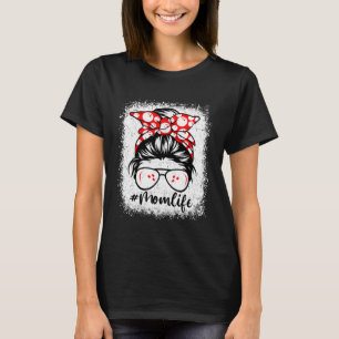 Mama Life Bowling Muttertag Messy Bun Sport T-Shirt