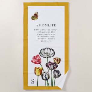 Mama Life Floral Butterfly Strandtuch
