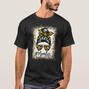 Mama Life gebleicht Mama Leben Sonnenblumen Messy T-Shirt