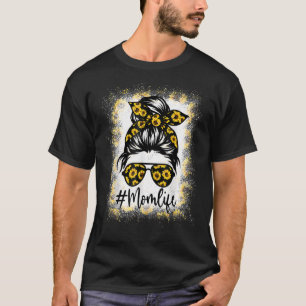 Mama Life gebleicht Mama Leben Sonnenblumen Messy T-Shirt