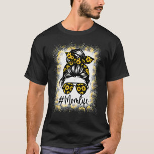 Mama Life gebleicht Mama Leben Sonnenblumen Messy T-Shirt