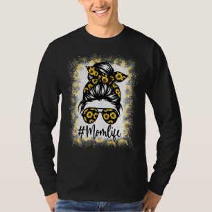 Mama Life gebleicht Mama Leben Sonnenblumen Messy T-Shirt