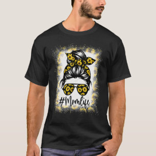 Mama Life gebleicht Mama Leben Sonnenblumen Messy T-Shirt