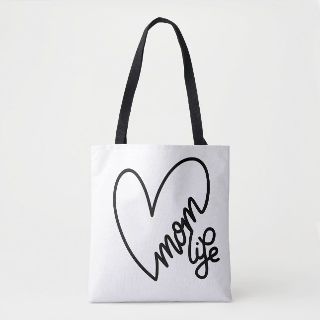MAMA LIFE LEINWAND TOTE BAG (Vorderseite)