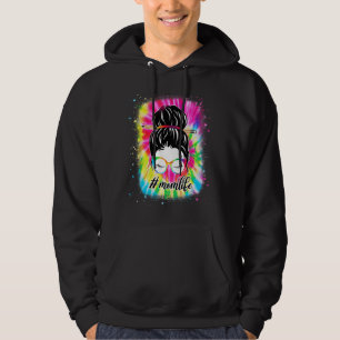 Mama Life Messy Hair Bun Frauen Muttertag Hoodie