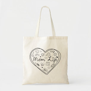 Mama Life - Niedliche Multitasking-Mama Herzschrit Tragetasche