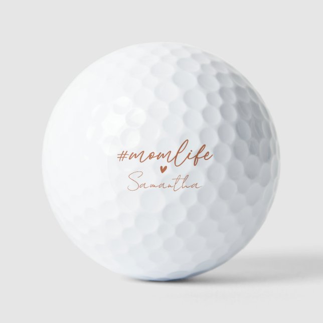 Mama Life - Rustikale Gestaltung Golfball (Vorderseite)
