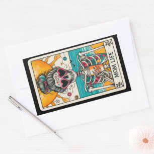 Mama Life Skeleton Tarot Card Stickers