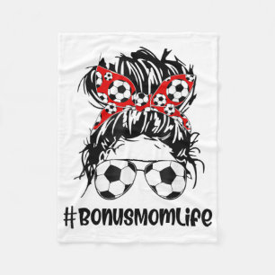 Mama Life Soccer Bonus Mama Mütter Tag Messy Bun W Fleecedecke