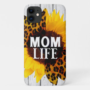 Mama Life Sonnenblume mit Holz Case-Mate iPhone Hülle