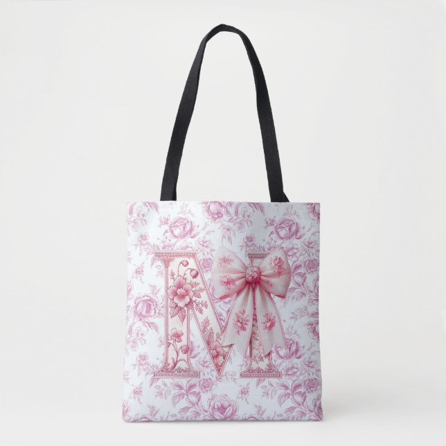 Mama Light Pink Chinoiserie Große Schulter Tasche (Vorderseite)