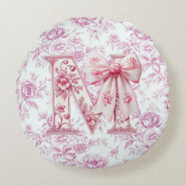 Mama Light Pink Chinoiserie Rundes Kissen