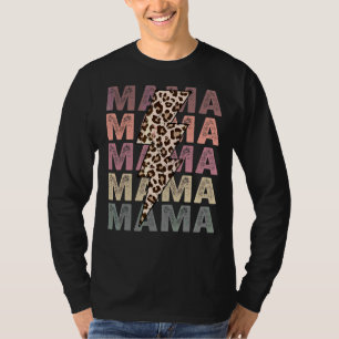 Mama Lightning Bolt Leopard Mama Leben Muttertag T-Shirt