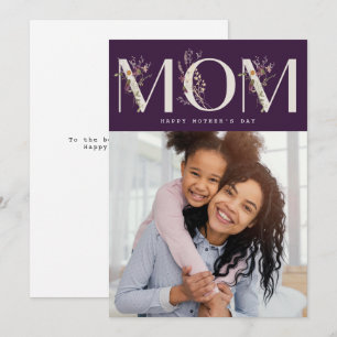 MAMA lila Tageskarte der glücklichen Mutter Feiertagskarte