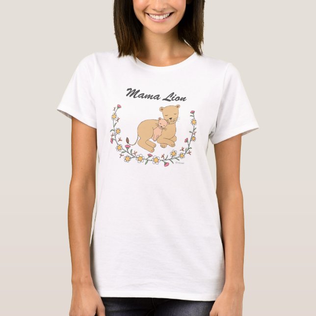 Mama Lion African Lion Mutter und Baby Lioness T-Shirt (Vorderseite)