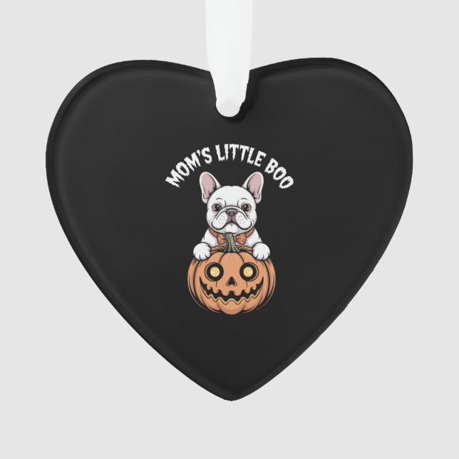 Mama Little Boo French Bulldog Hallowen Ornament (Vorderseite)