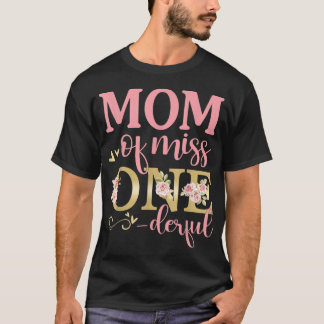 Mama Little Miss Onederful 1. Geburtstagsfamilie m T-Shirt