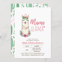 Mama Llama Baby Shower Fiesta Cacti Niedlich Girls Einladung