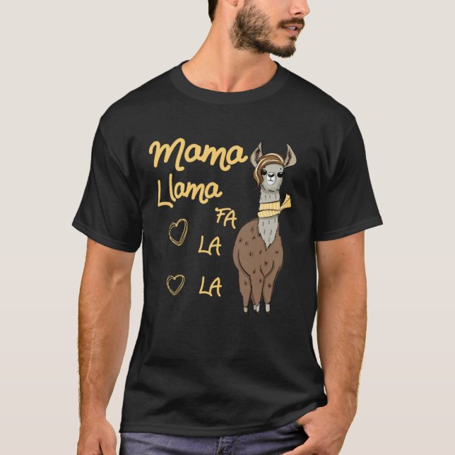 Mama Llama Christmas Family Matching Group T-Shirt (Vorderseite)